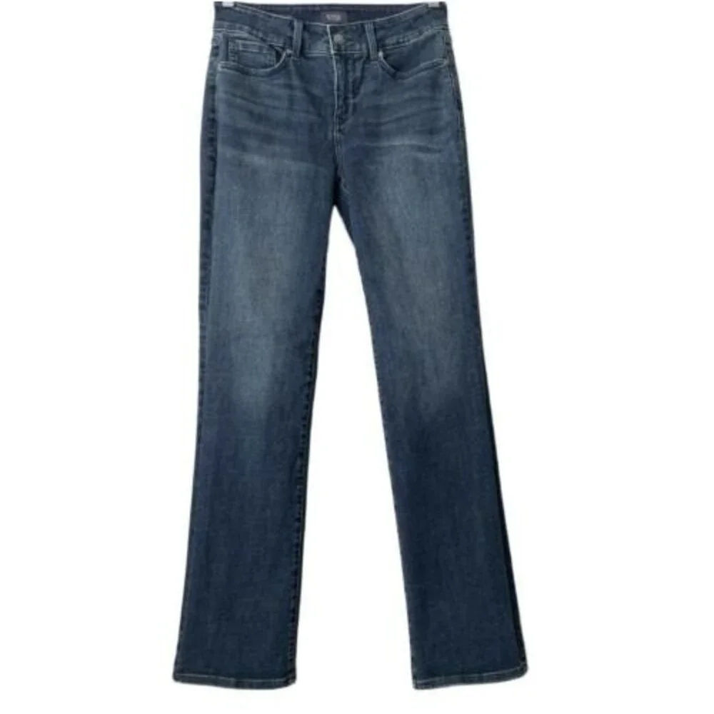 NYDJ Blue Marilyn Straight Leg Jeans 4
